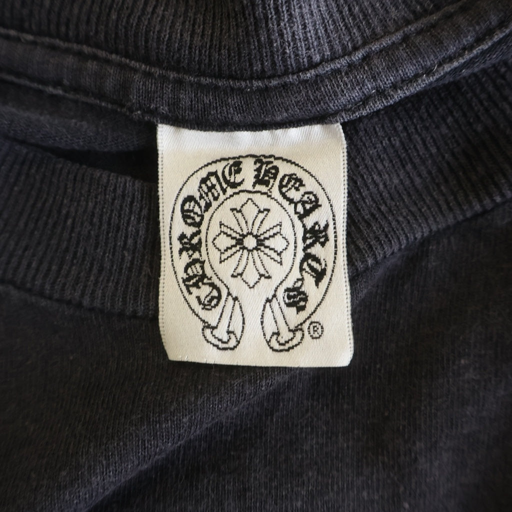 CHROME HEARTS(クロムハーツ) OLD オールド袖フローラル ホースシュープリント 長袖Tシャツカットソー ブラック
