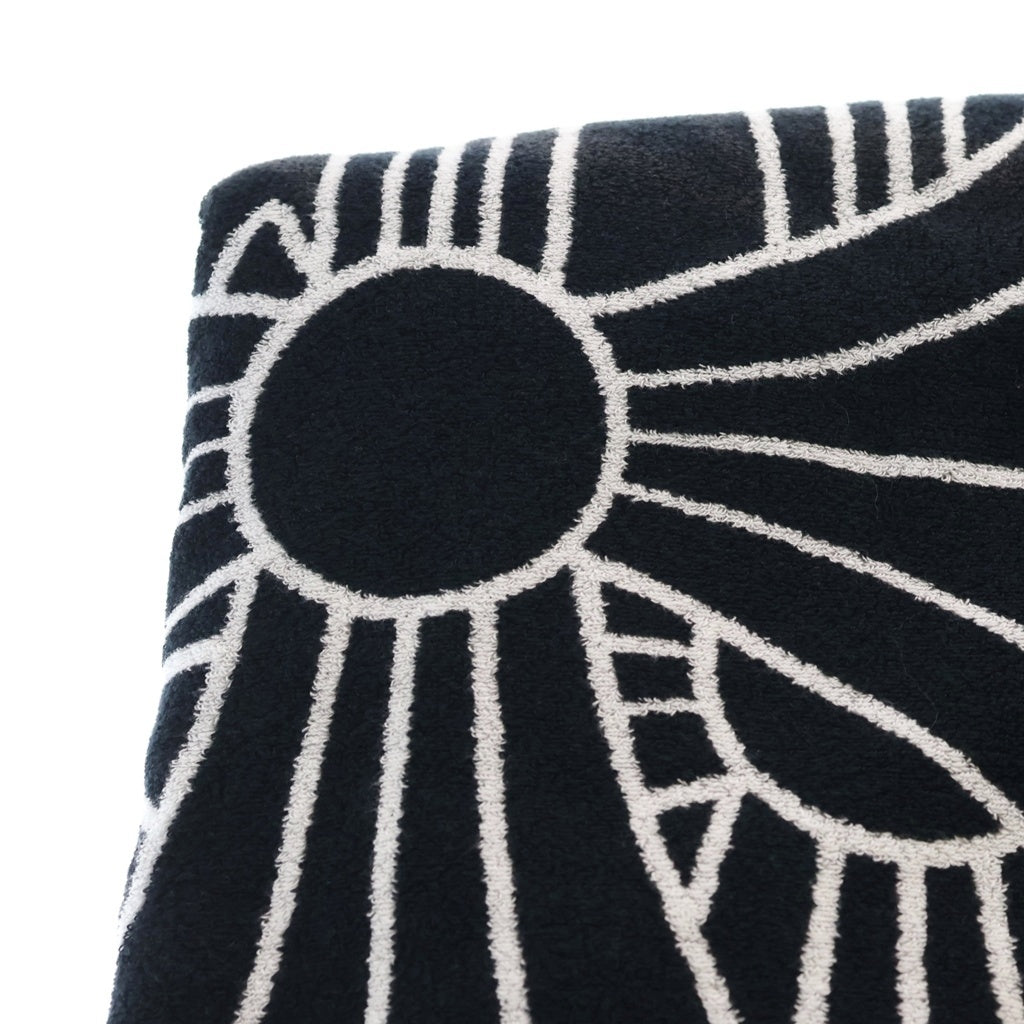 CHROME HEARTS(クロムハーツ) Beach Towel Cem セメタリークロス総柄 ビーチタオル ブラック/ホワイト