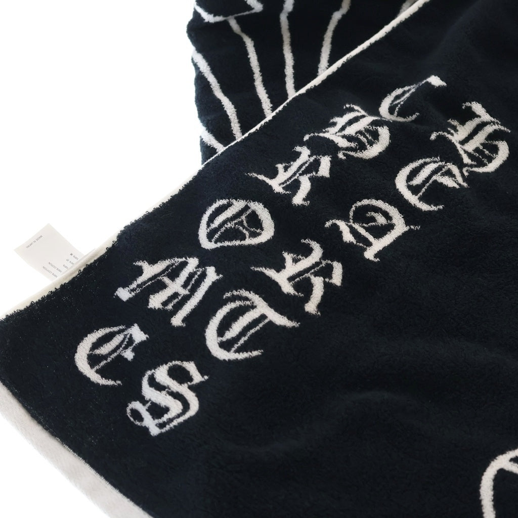 CHROME HEARTS(クロムハーツ) Beach Towel Cem セメタリークロス総柄 ビーチタオル ブラック/ホワイト