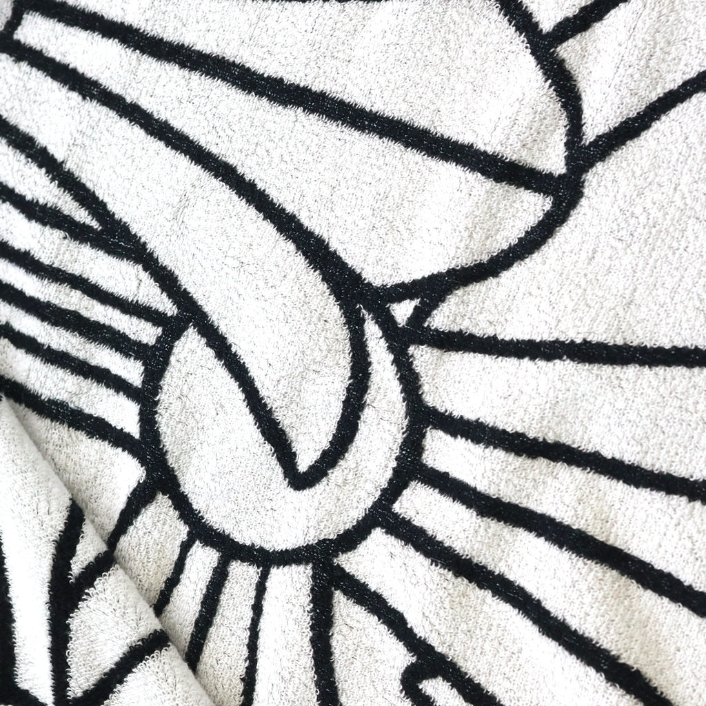 CHROME HEARTS(クロムハーツ) Beach Towel Cem セメタリークロス総柄 ビーチタオル ブラック/ホワイト