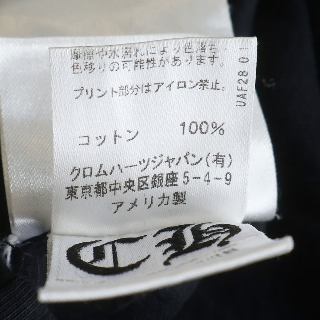 CHROME HEARTS(クロムハーツ) Made In Hollywood Vertical Logo Tee メイドインハリウッド ヴァーティカルロゴ アームフローラルプリント 長袖Tシャツカットソー ブラック