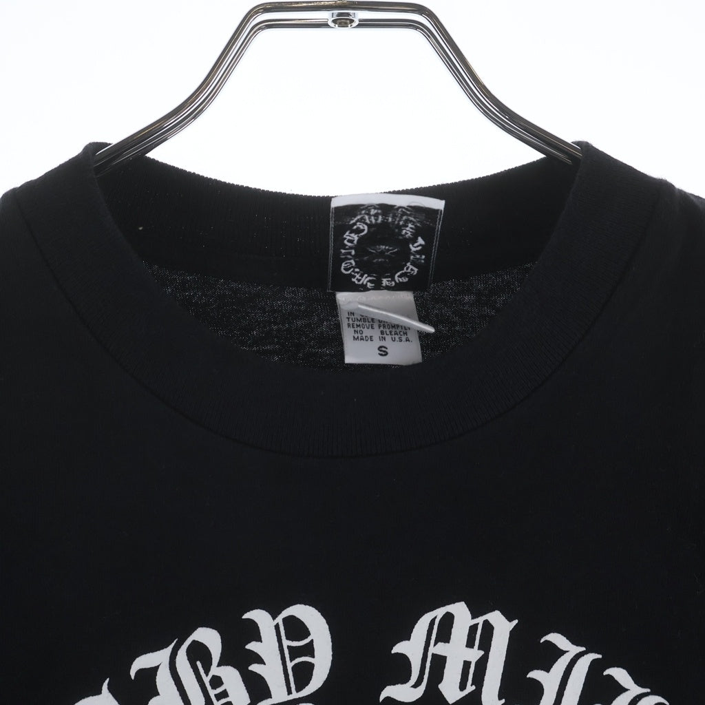 CHROME HEARTS(クロムハーツ) ×A BATHING APE BABY MILO TEE アベイジング エイプ コラボ フロント スクロールラベルロゴプリント クルーネック コットン 半袖Tシャツ カットソー ブラック