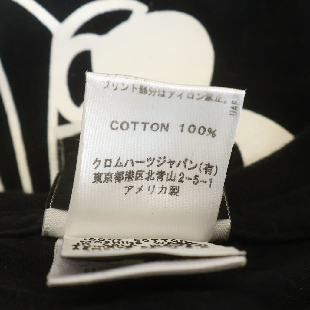 CHROME HEARTS(クロムハーツ) ×A BATHING APE BABY MILO TEE アベイジング エイプ コラボ フロント クロスプリント クルーネック コットン 半袖Tシャツ カットソー ブラック