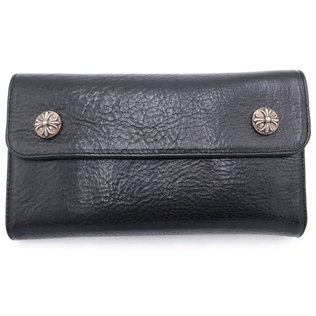 CHROME HEARTS(クロムハーツ) WAVE ウェーブ レザーウォレット 財布 ブラック