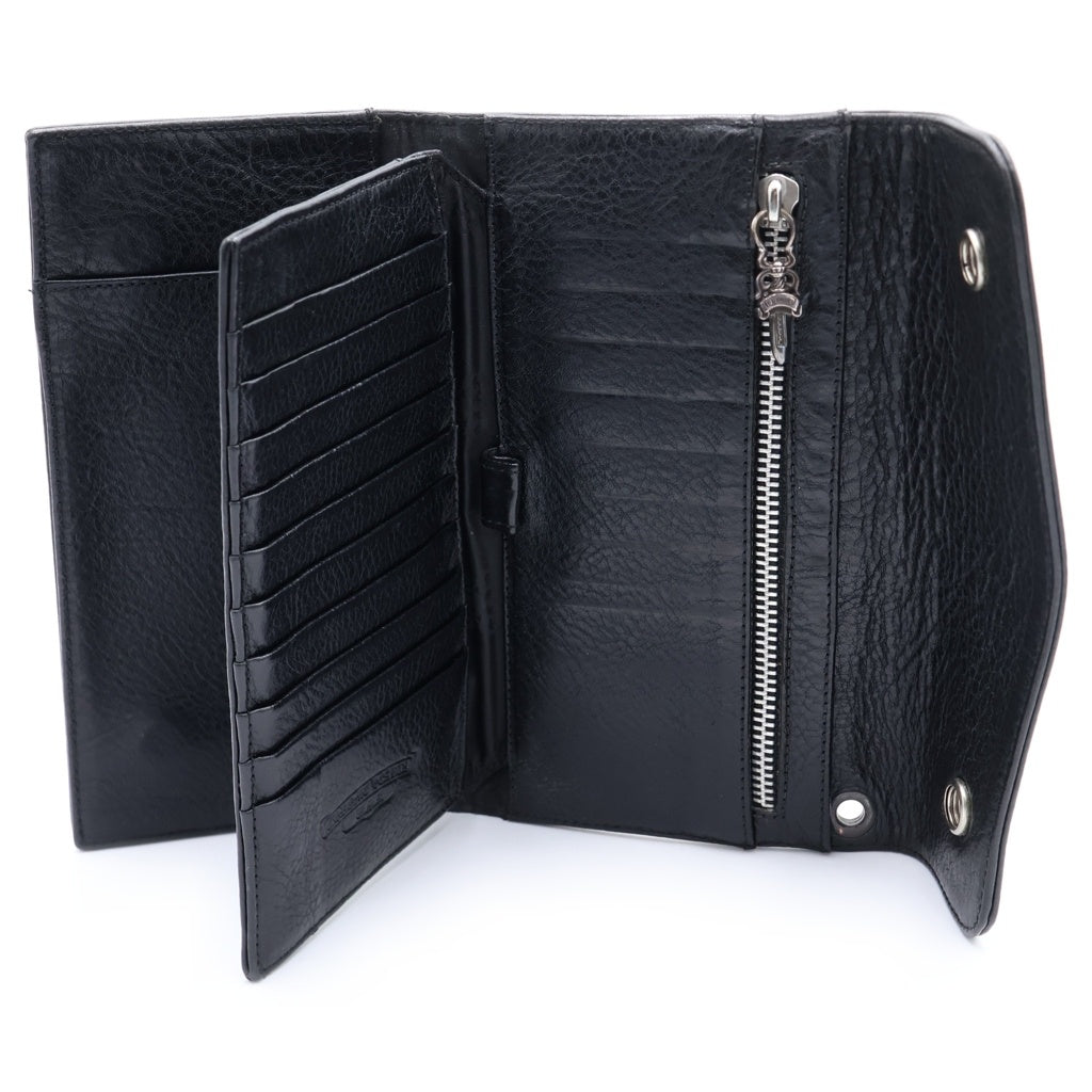 CHROME HEARTS(クロムハーツ) WAVE ウェーブ レザーウォレット 財布 ブラック