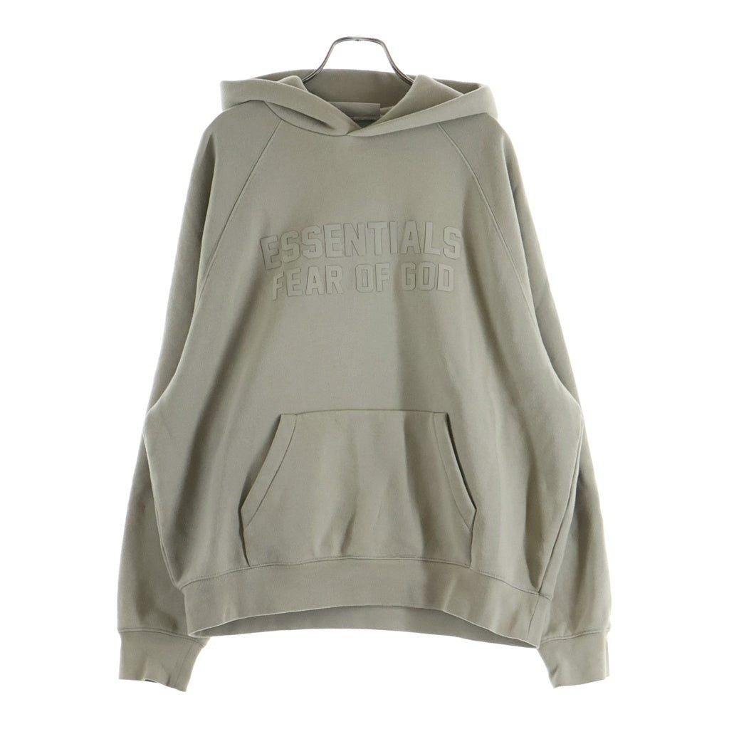 FEAR OF GOD ESSENTIALS(フィアオブゴッド エッセンシャルズ) HOODIE ラバーロゴ プルオーバースウェットパーカー フーディー ベージュ