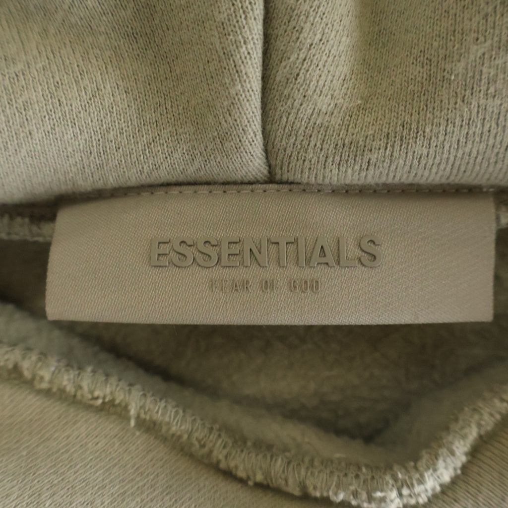FEAR OF GOD ESSENTIALS(フィアオブゴッド エッセンシャルズ) HOODIE ラバーロゴ プルオーバースウェットパーカー フーディー ベージュ