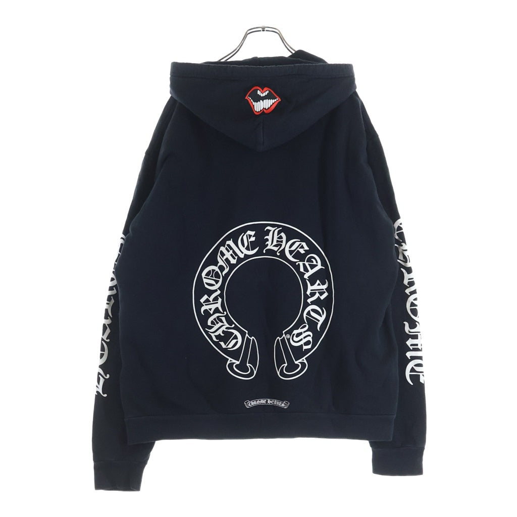 CHROME HEARTS(クロムハーツ) ×MATTY BOY Chomper Horseshoe Hoodie ×マッティボーイ チョンパー ホースシューフーディ プルオーバースウェットパーカー ブラック