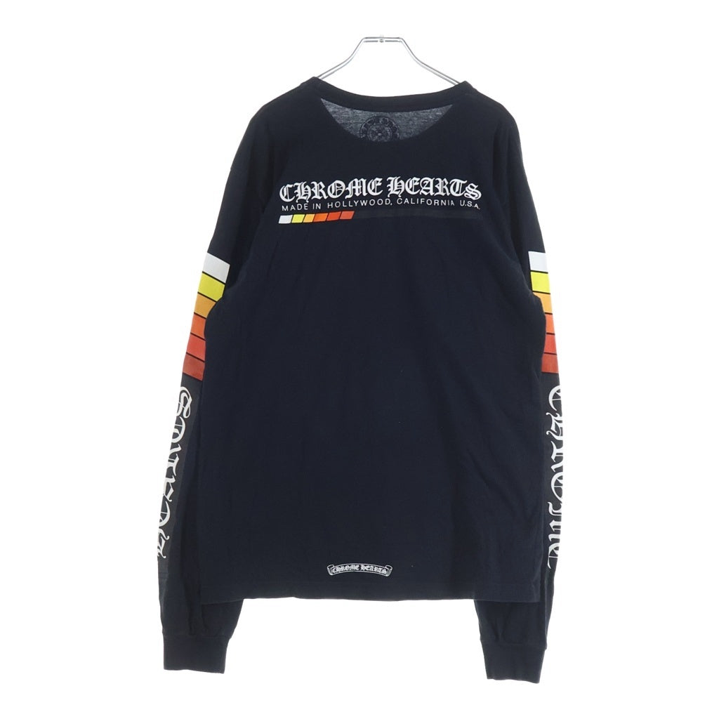 CHROME HEARTS(クロムハーツ) Neon Bar Logo L/S Tee ネオンバーロゴ グラデーションプリント 長袖Tシャツ カットソー ブラック