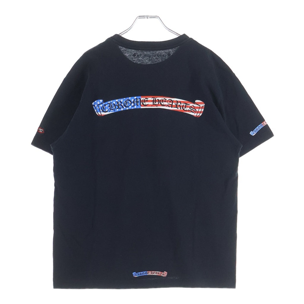 CHROME HEARTS(クロムハーツ) バックアメリカンフラグスクロールラベルプリント 半袖Tシャツカットソー