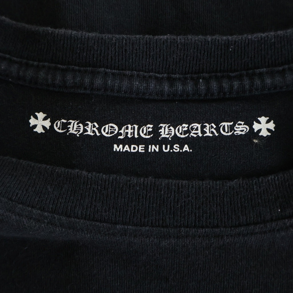 CHROME HEARTS(クロムハーツ) バックアメリカンフラグスクロールラベルプリント 半袖Tシャツカットソー
