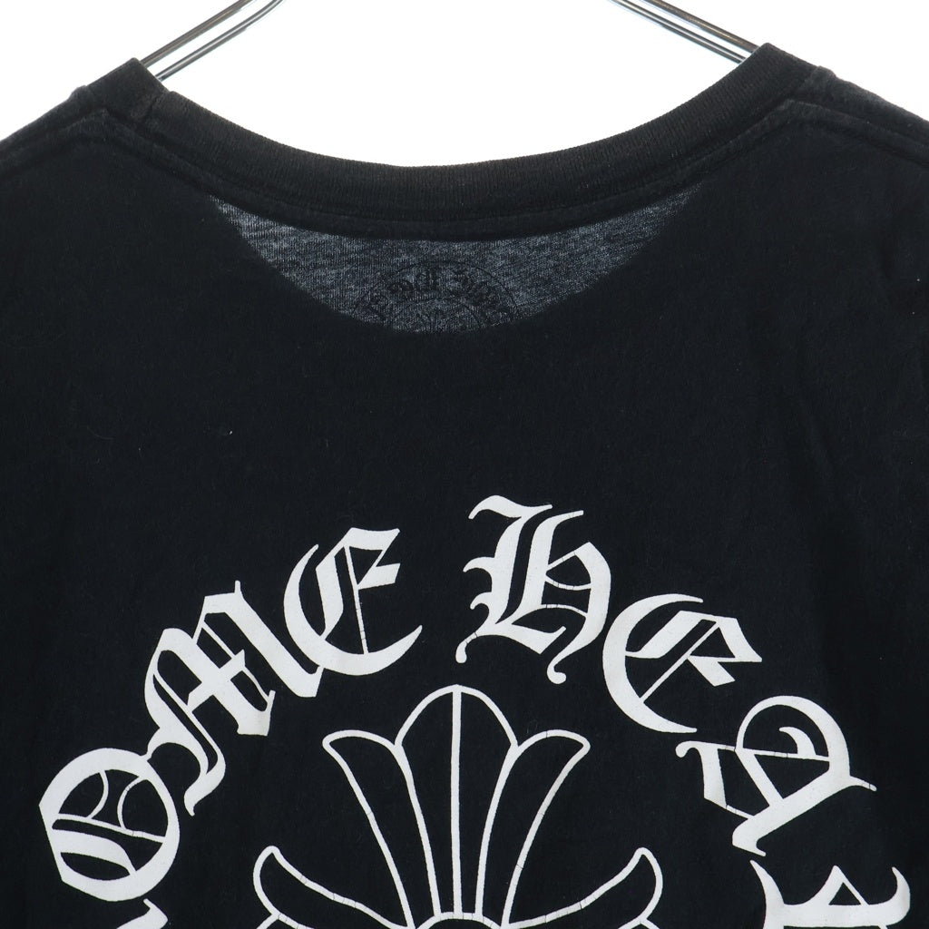 CHROME HEARTS(クロムハーツ) Back Cross Neck Logo Tee バッククロスネックロゴ半袖Tシャツ ポケット付き ブラック