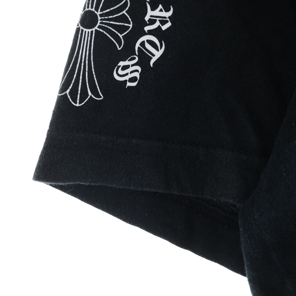 CHROME HEARTS(クロムハーツ) Back Cross Neck Logo Tee バッククロスネックロゴ半袖Tシャツ ポケット付き ブラック