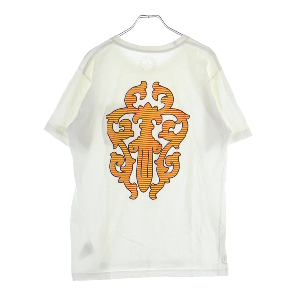 CHROME HEARTS(クロムハーツ) VINE DAGGER S/S TEE ヴァインダガー バックストライプダガー 半袖 クルーネック Tシャツ カットソー ホワイト