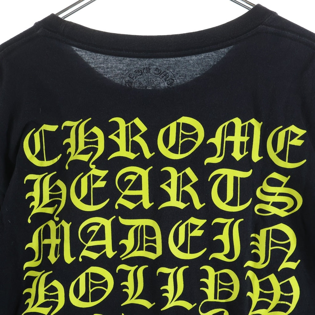 CHROME HEARTS(クロムハーツ) Made In Hollywood Vertical Logo Tee メイドインハリウッド ヴァーティカルロゴ 長袖Tシャツカットソー ブラック/イエロー
