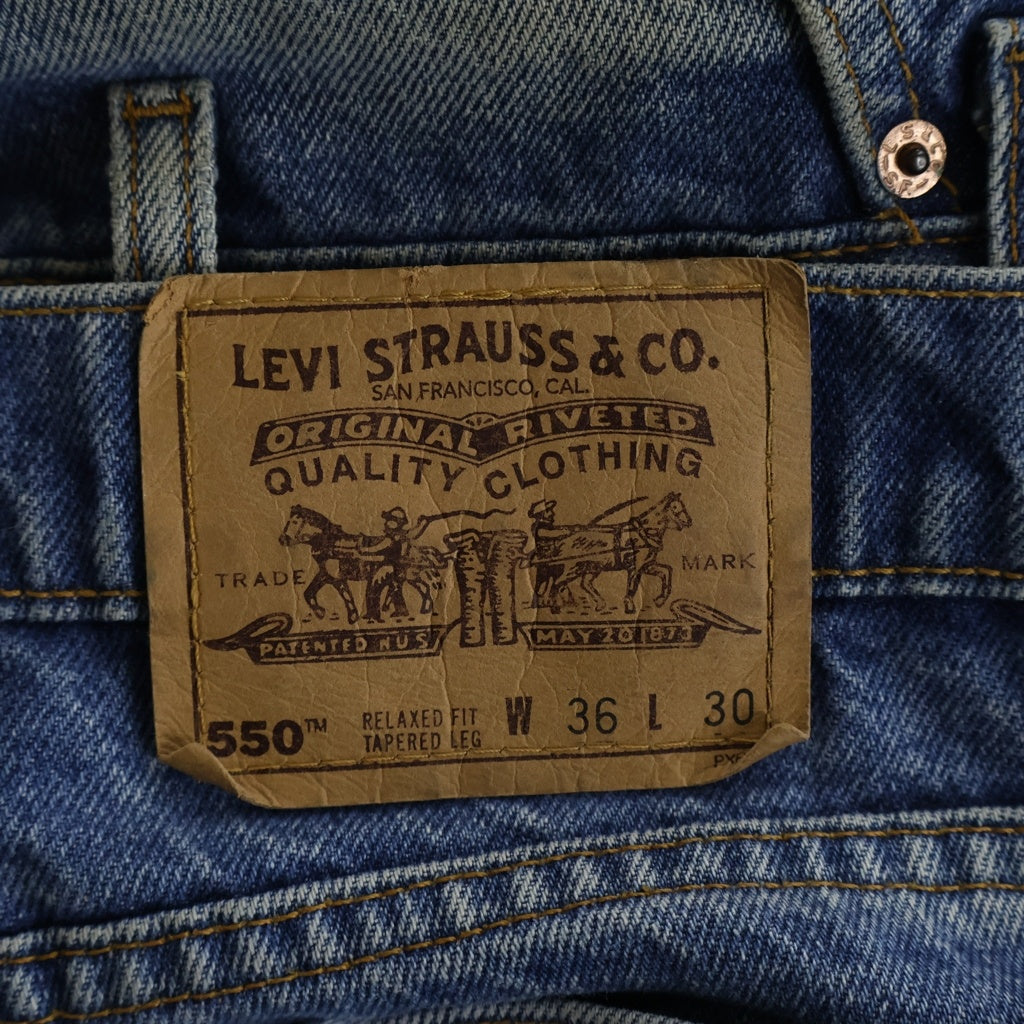 Levi's(リーバイス) 90S 550 RELAXED FIT DENIM PANTS USA製 リラックスフィット ワイドテーパードデニムパンツ ブルー