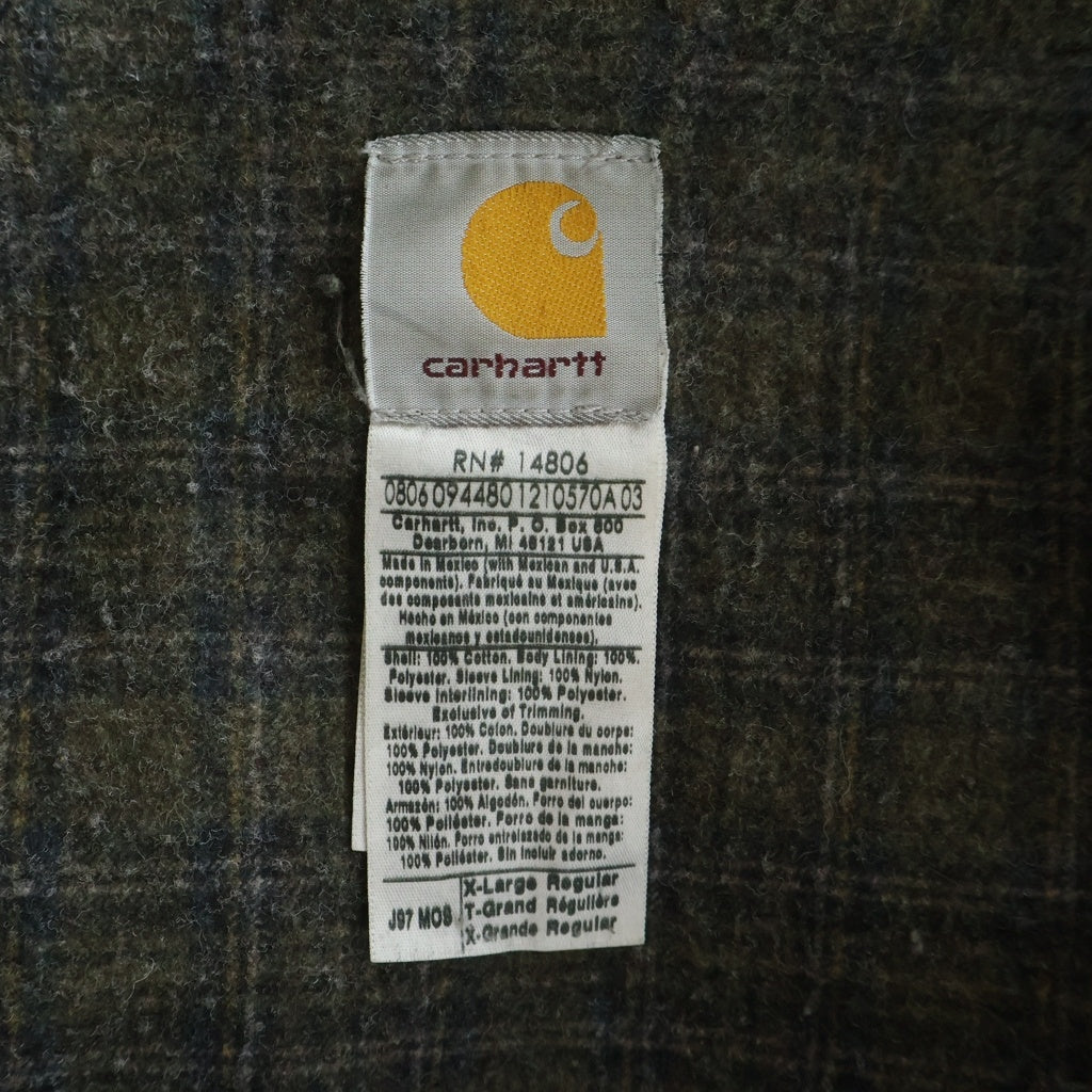 CARHARTT(カーハート) 00s VINTAGE DETROIT JACKET BLANKET ヴィンテージ 裏地ブランケット デトロイトジャケット カーキ