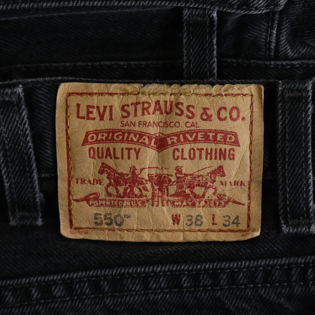 Levi's(リーバイス) 00S 550 RELAXED FIT DENIM PANTS メキシコ製 リラックスフィット ワイドテーパードデニムパンツ ブラック
