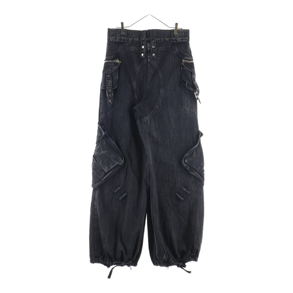 NO/FAITH STUDIOS(ノーフェイスストゥディオス) CARGO DENIM PANTS ジップデザイン カーゴデニムパンツ ブラック