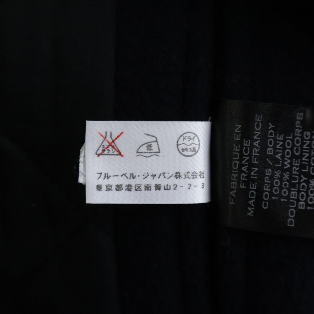 BALMAIN(バルマン) ゴールド金具 ウールメルトンナポレオンPコート W6HT884D541 ネイビー