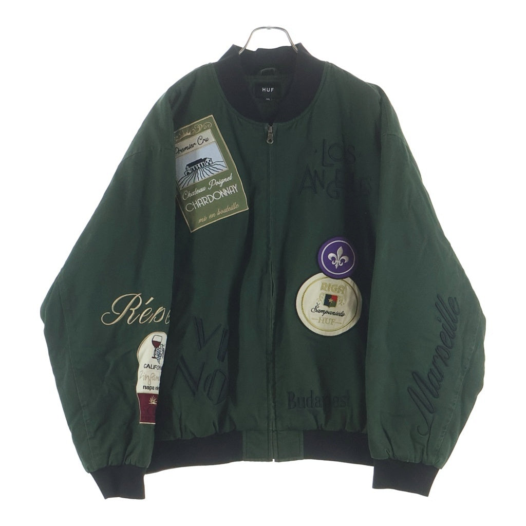 HUF(ハフ) Stratford Tour Jacket ストラトフォードツアーパッチジャケット グリーン JK00408
