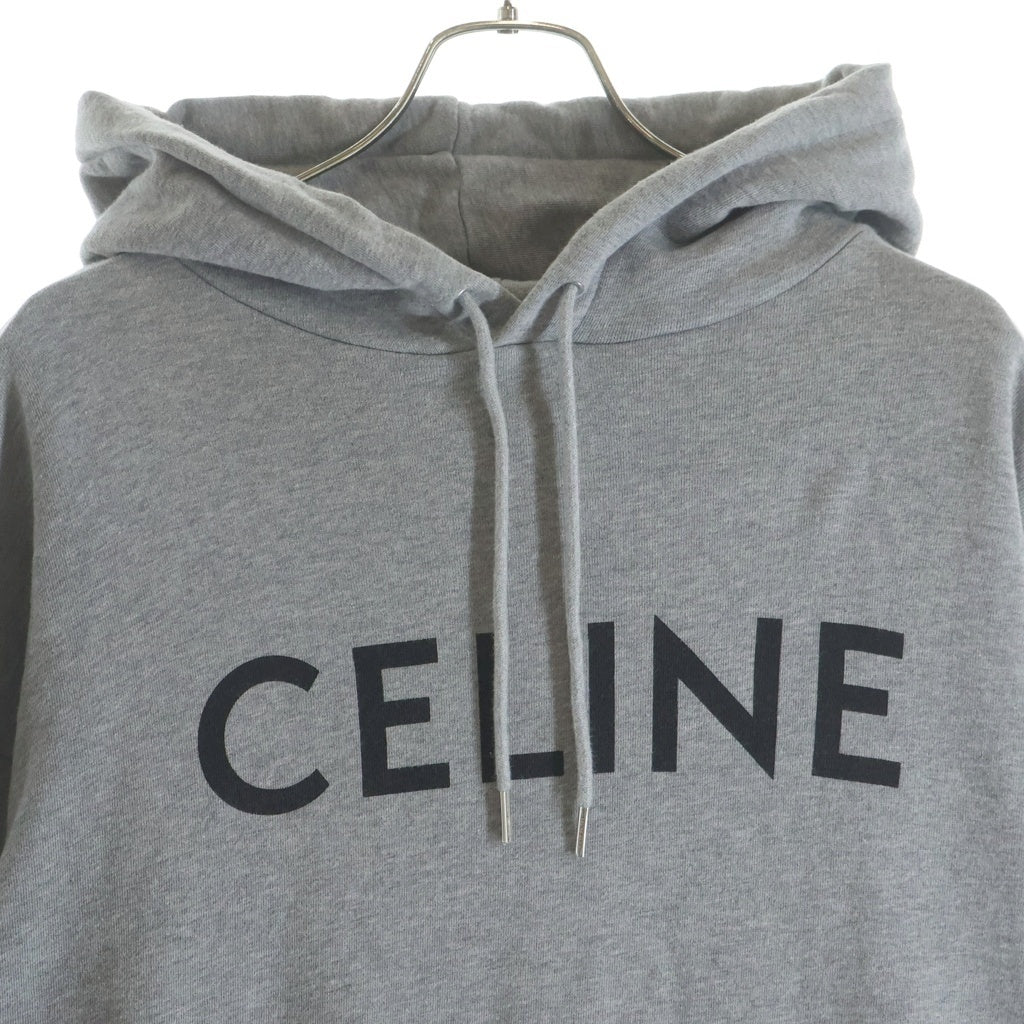 CELINE(セリーヌ) ロゴプリント プルオーバーパーカー グレー 2Y321052H