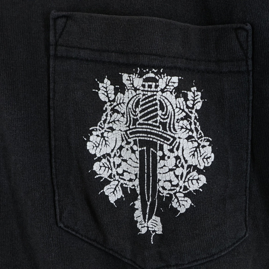 CHROME HEARTS(クロムハーツ) OLD VINE DAGGER LOGO S/S TEE オールド ヴァインダガーロゴプリント Tシャツカットソー ブラック