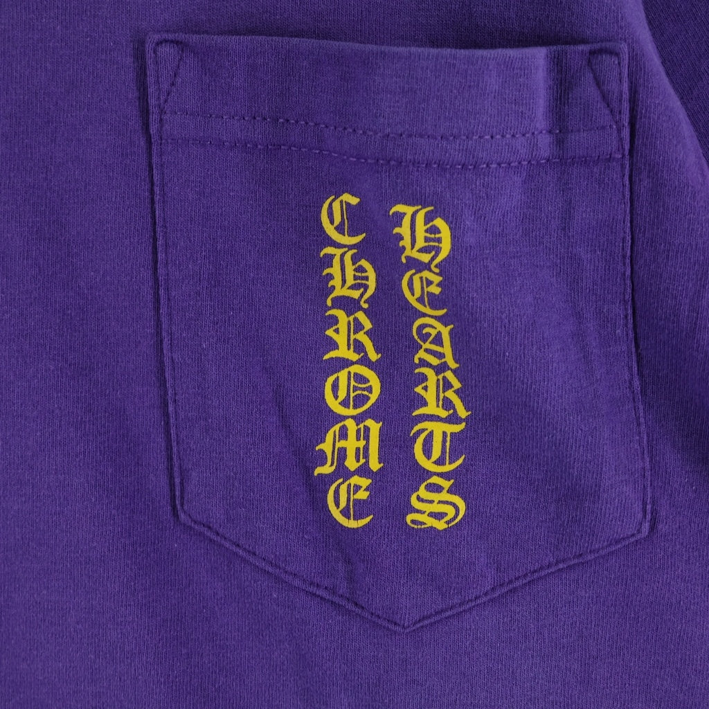 CHROME HEARTS(クロムハーツ) OLD S/S オールド バックスクロールラベルプリント 半袖Tシャツカットソー パープル