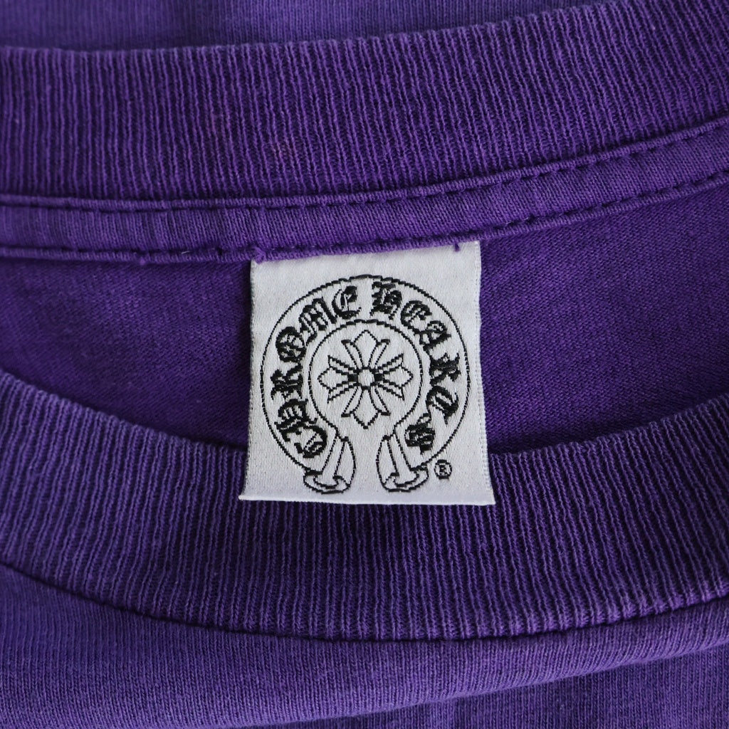 CHROME HEARTS(クロムハーツ) OLD S/S オールド バックスクロールラベルプリント 半袖Tシャツカットソー パープル