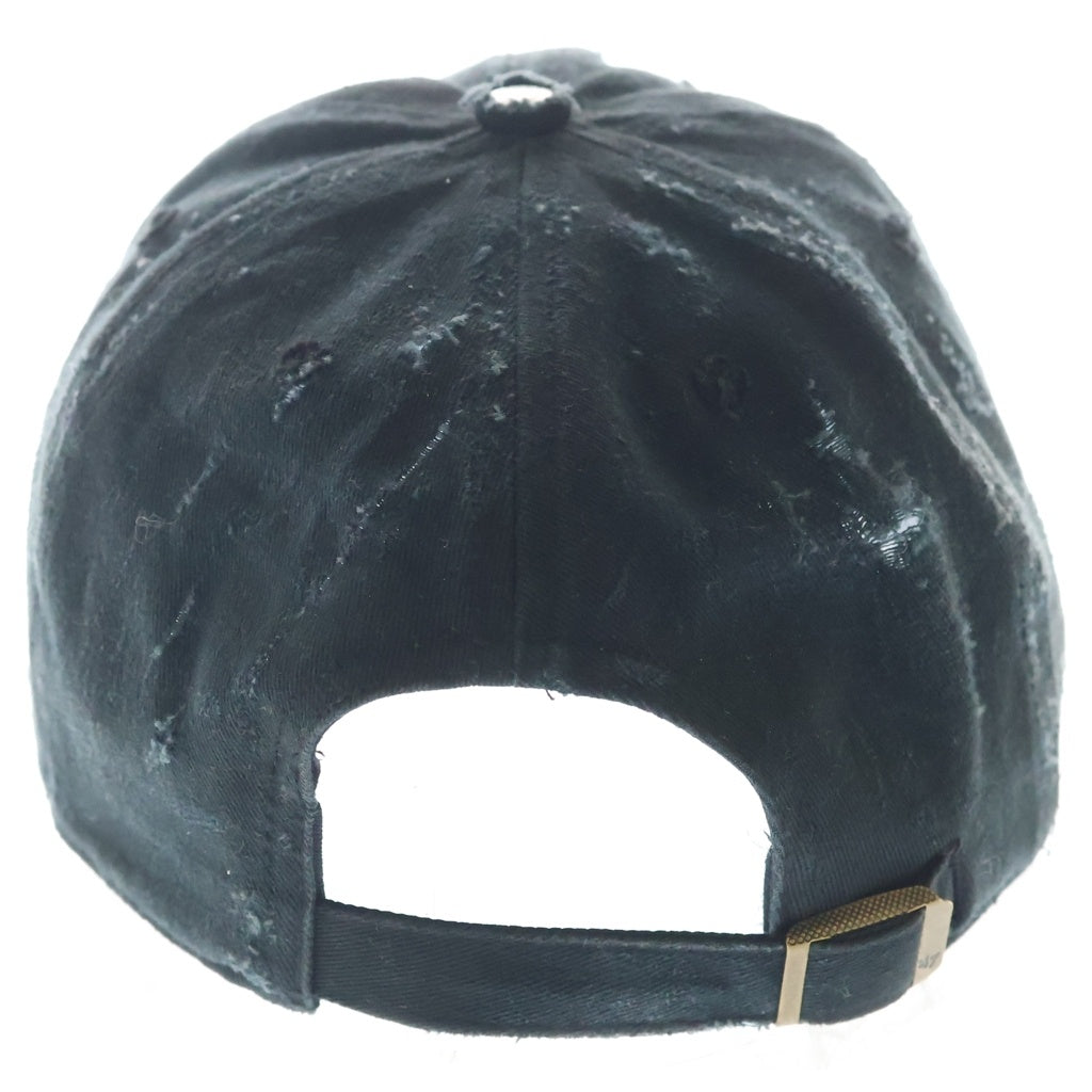 NO BRAND(ノーブランド) APT.1007 アパートメント Baseball Hall ダメージ加工 ベースボールキャップ ブラック
