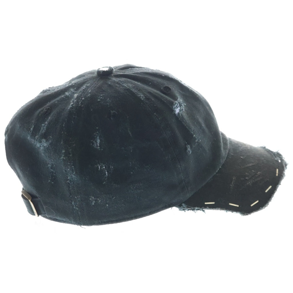NO BRAND(ノーブランド) APT.1007 アパートメント Baseball Hall ダメージ加工 ベースボールキャップ ブラック