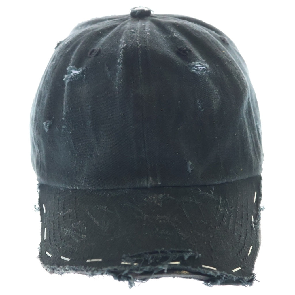 NO BRAND(ノーブランド) APT.1007 アパートメント Baseball Hall ダメージ加工 ベースボールキャップ ブラック