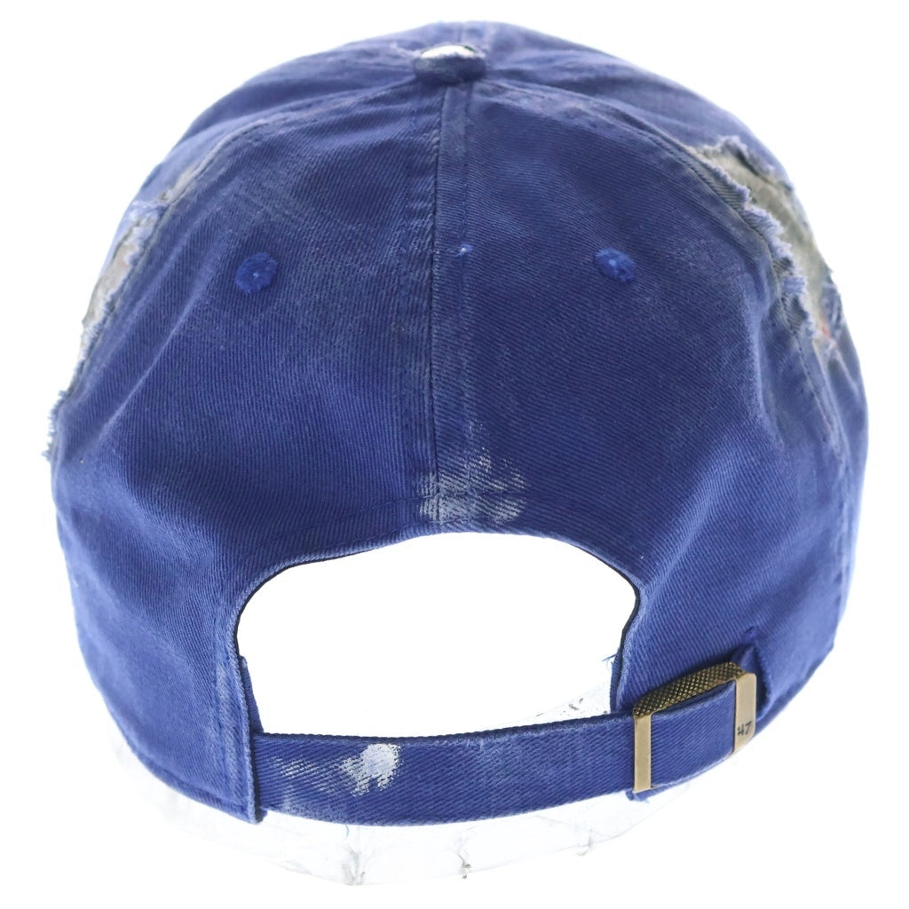 NO BRAND(ノーブランド) APT.1007 アパートメント Baseball Hall ダメージ加工 ベースボールキャップ ブルー