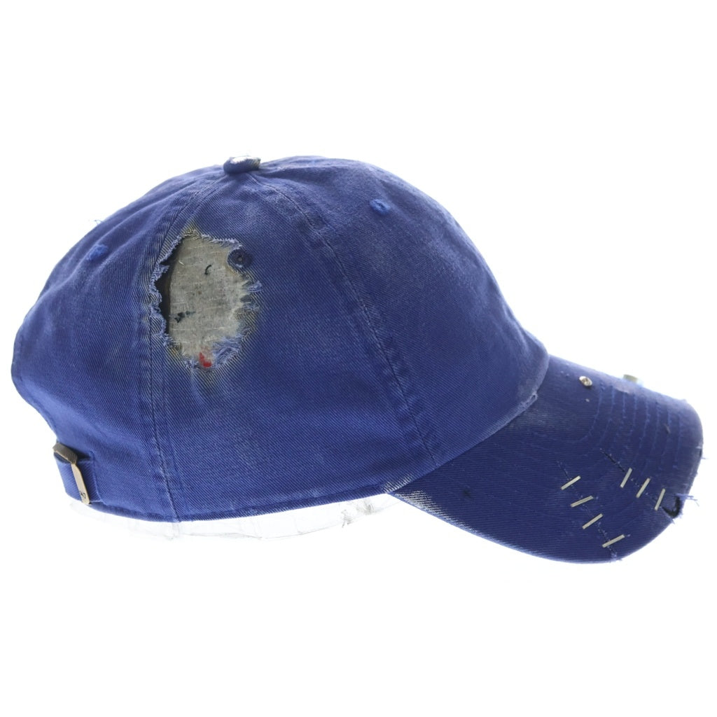 NO BRAND(ノーブランド) APT.1007 アパートメント Baseball Hall ダメージ加工 ベースボールキャップ ブルー