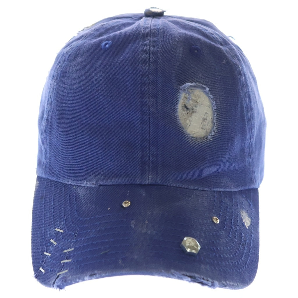 NO BRAND(ノーブランド) APT.1007 アパートメント Baseball Hall ダメージ加工 ベースボールキャップ ブルー