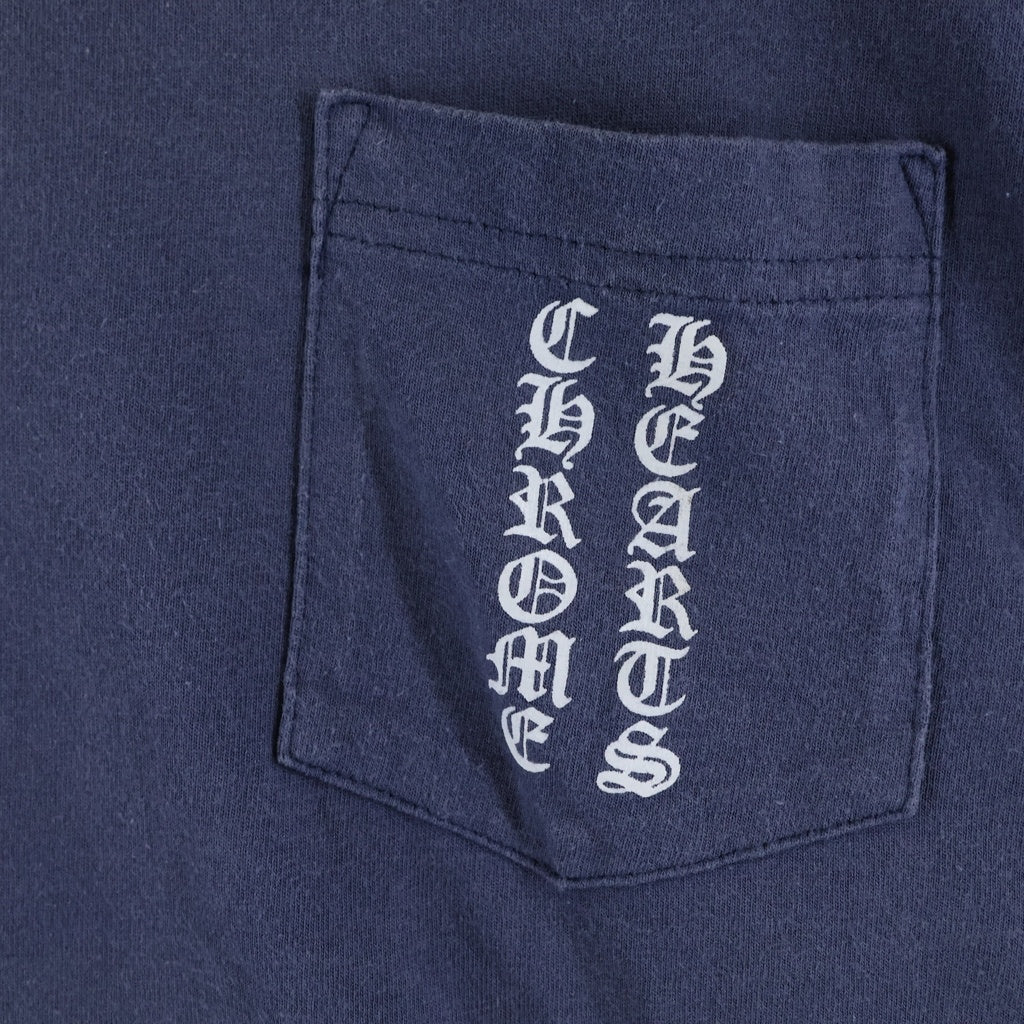 CHROME HEARTS(クロムハーツ) OLD S/S オールド バックスクロールラベルプリント 半袖Tシャツカットソー ネイビー