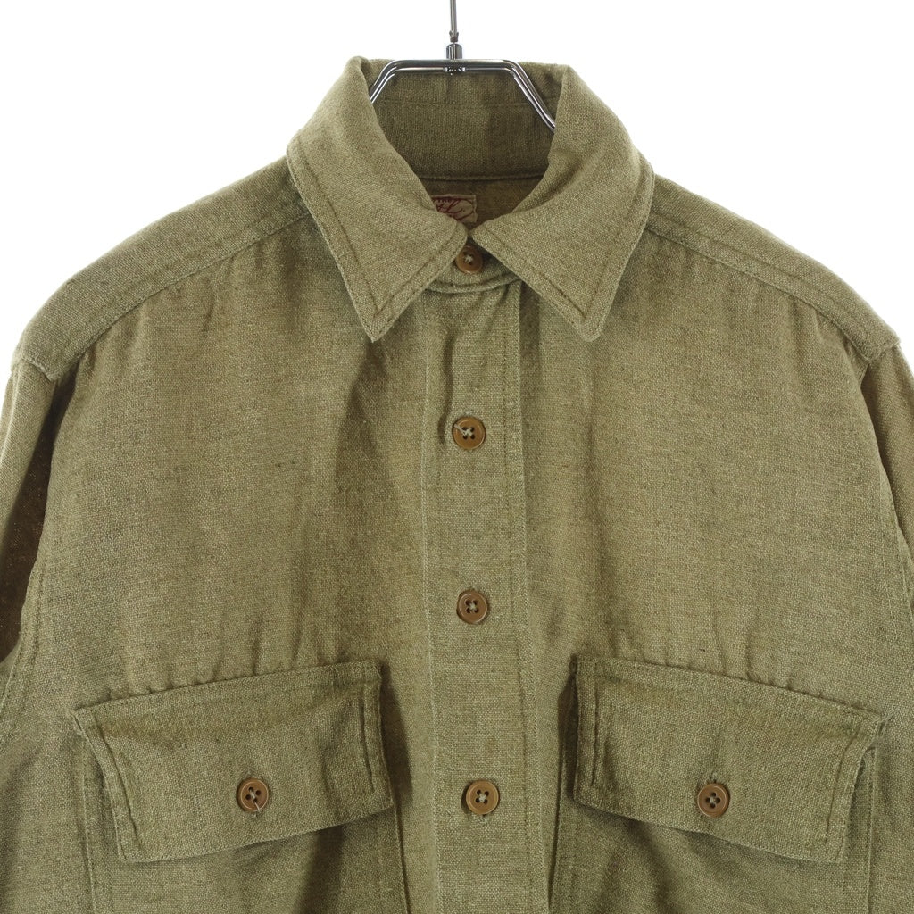 VINTAGE(ヴィンテージ) THE J.L. SHIRT ザ ジェイ エル シャツ 20-30S プルオーバーウールシャツ ブラウン