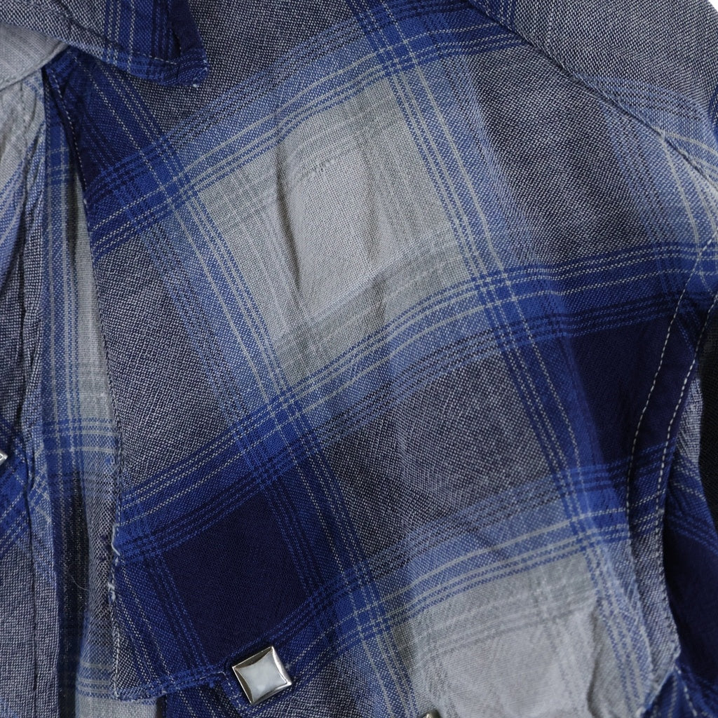 Levi's(リーバイス) VINTAGE 60S オンブレチェックウエスタンシャツ 長袖シャツ ブルー/ホワイト