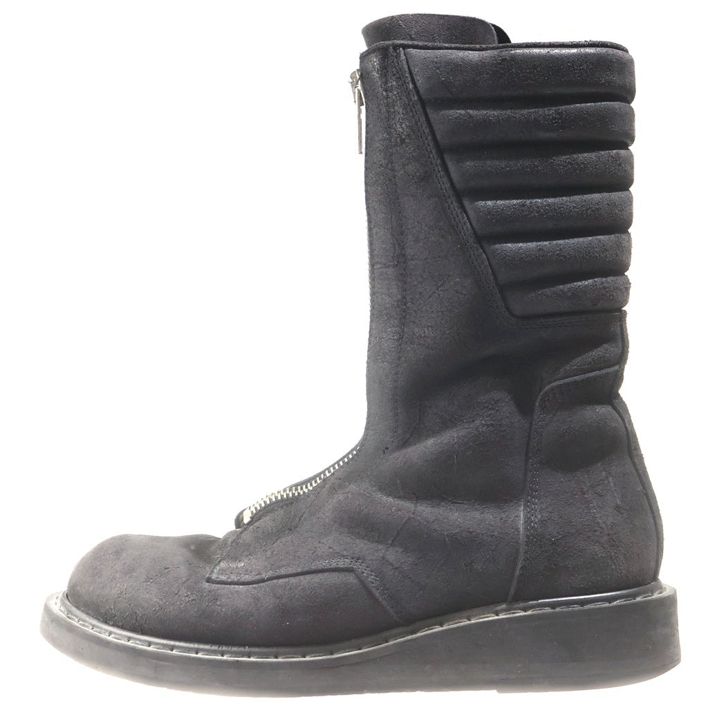Rick Owens(リックオウエンス) 13SS CENTER ZIP SUEDE BOOT センタージップ スエード ブーツ ブラック