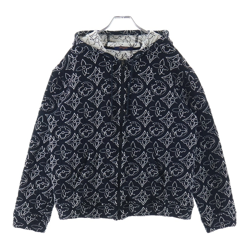 LOUIS VUITTON(ルイヴィトン) 21AW ×NBA モノグラム ストゥラティージ フラワー キルテッド ジップアップパーカー ブラック RM212M DM0 HLY12W