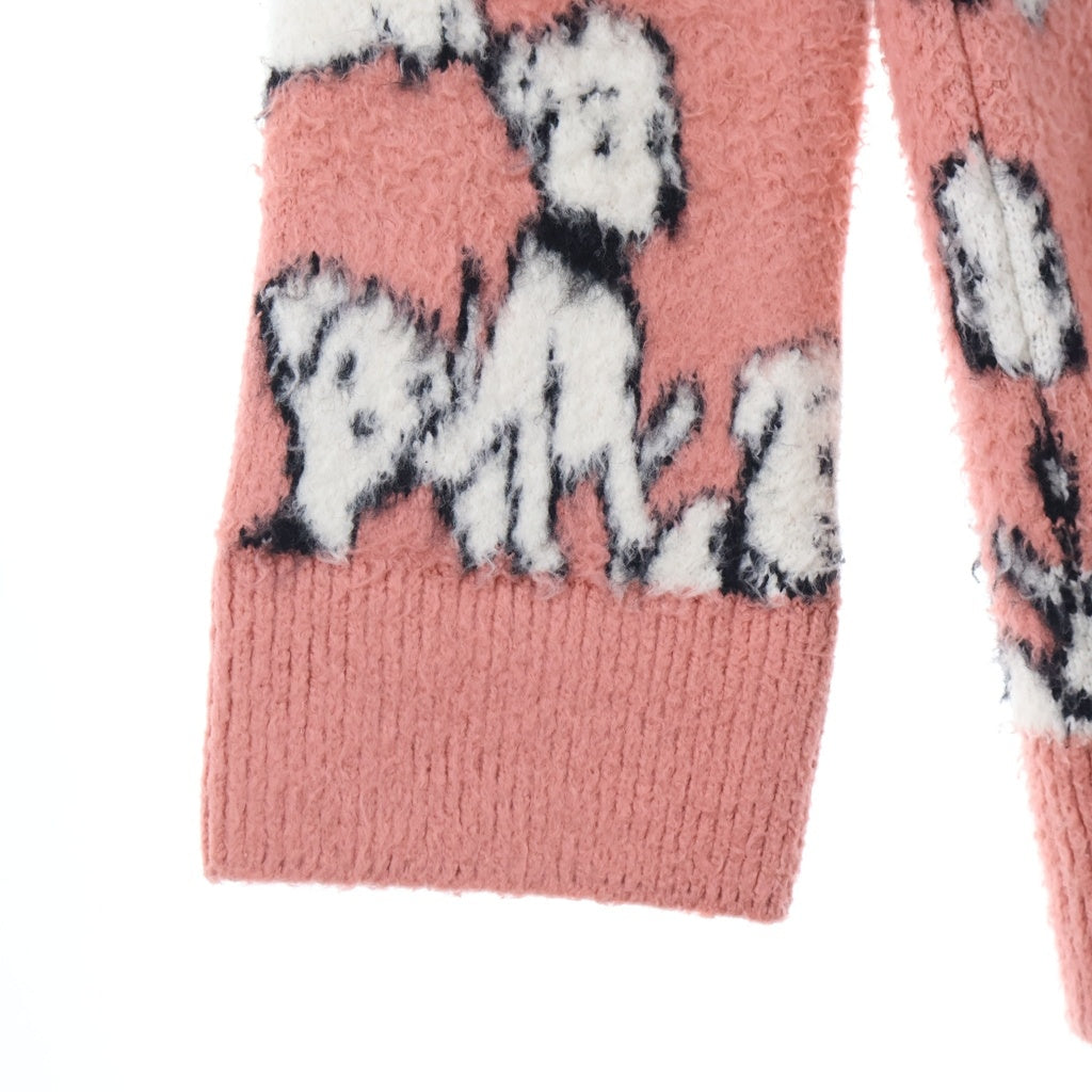 CELINE(セリーヌ) 22SS Artist Jacquard Cardigan 2A94W531Q エイミードリアン ブラッシュドコットンアーティストジャガードカーディガン ピンク