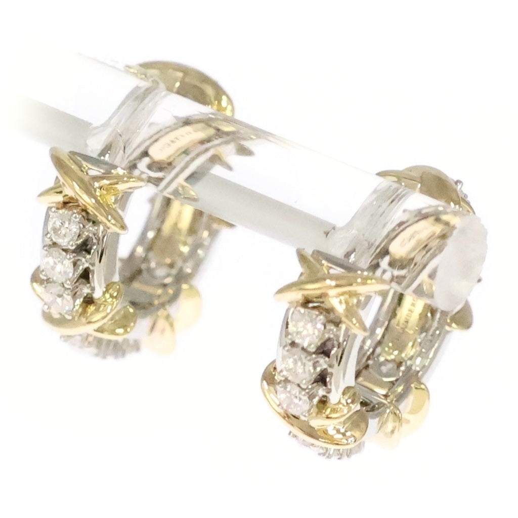 TIFFANY & Co.(ティファニー) Sixteen Stone ジャン シュランバージェ ダイヤ ピアス Pt950 Au750YG プラチナ/イエローゴールド レディース