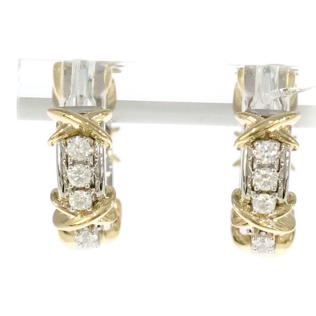 TIFFANY & Co.(ティファニー) Sixteen Stone ジャン シュランバージェ ダイヤ ピアス Pt950 Au750YG プラチナ/イエローゴールド レディース