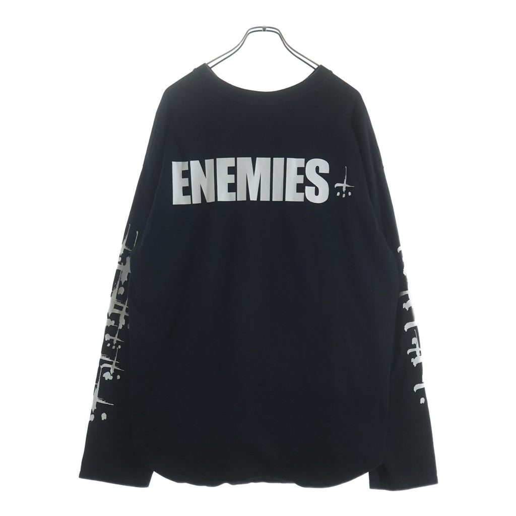 cvtvlist(カタリスト) SQUAD プリント 長袖Tシャツカットソー ブラック 21FW0109