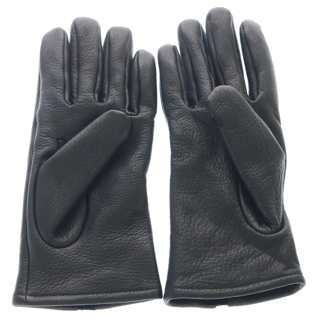 cvtvlist(カタリスト) CROSS LEATHER GLOVE ロゴ レザージップグローブ 手袋 ブラック