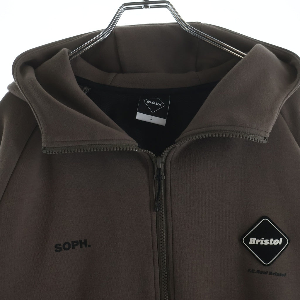 F.C.R.B./F.C.Real Bristol/FCRB(エフシーアールビー/エフシーレアルブリストル) VENTILATION TRAINING HOODIE トレーニング ジップアップパーカー ブラウン FCRB-250038