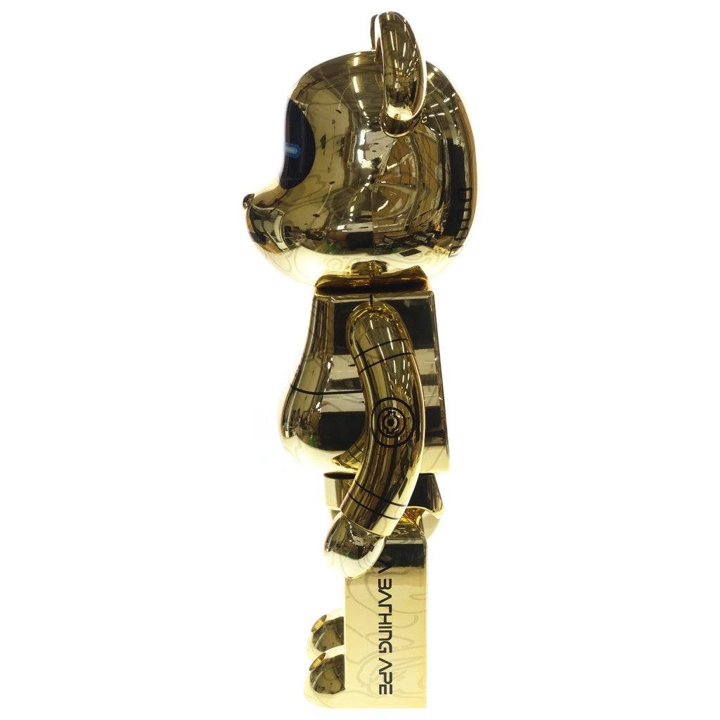 BE@RBRICK(ベアブリック) x BAPE Baby Milo x Hajime Sorayama 1000% 'Gold' フィギュア 人形 インテリア ゴールド
