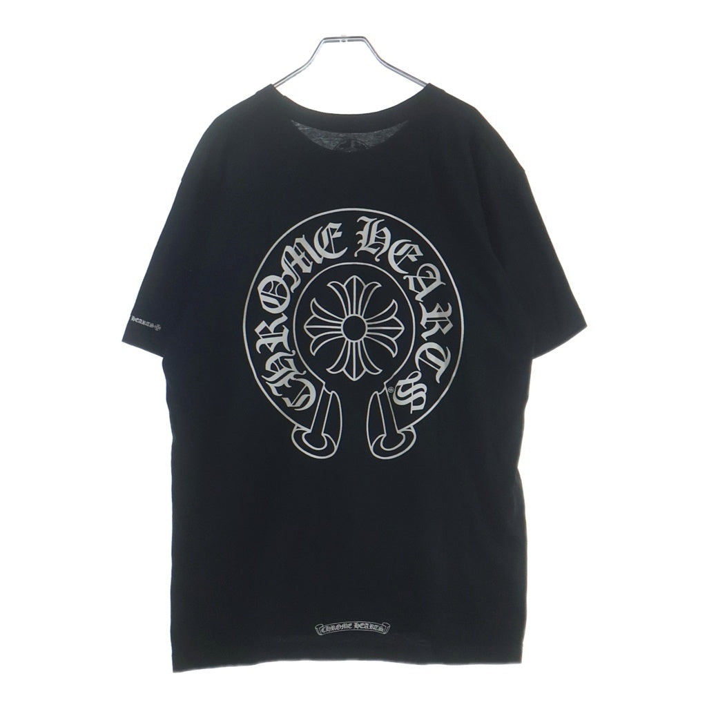 CHROME HEARTS(クロムハーツ) HORSESHOE S/S TEE ホースシュープリント クルーネック半袖Tシャツカットソー ブラック