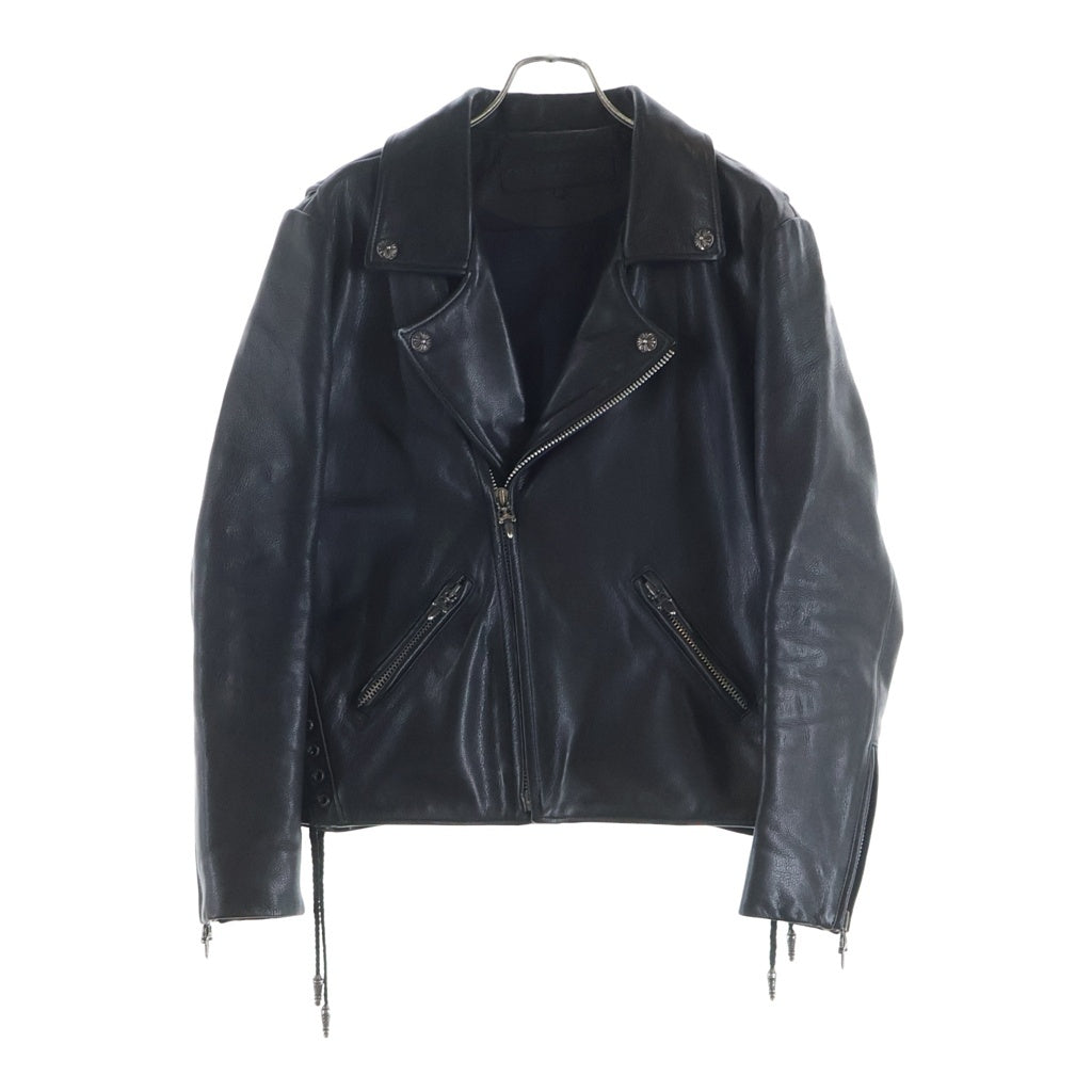 CHROME HEARTS(クロムハーツ) BASIC MOTO#2 LEATHER JACKET ベーシックモト#2 レザージャケット カスタム ブラック