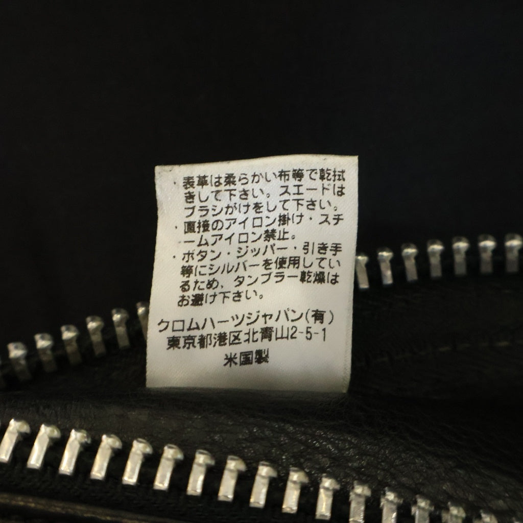CHROME HEARTS(クロムハーツ) BASIC MOTO#2 LEATHER JACKET ベーシックモト#2 レザージャケット カスタム ブラック